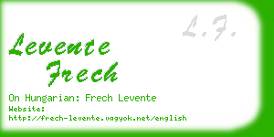 levente frech business card